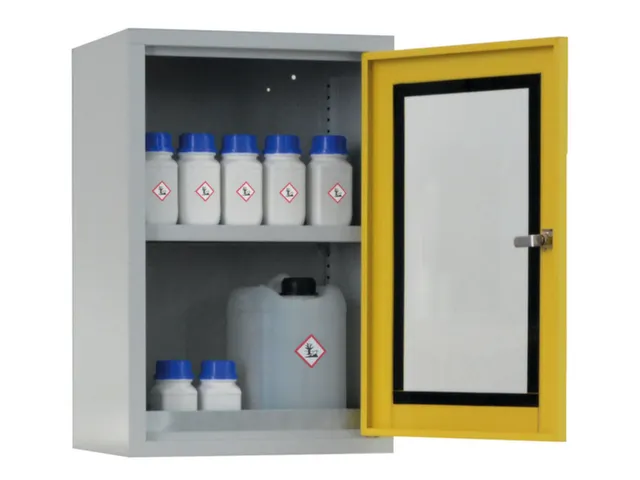 milieu-wandkast,v. aquatox. stoffen,HxBxD 600x400x300mm,vensterdeur