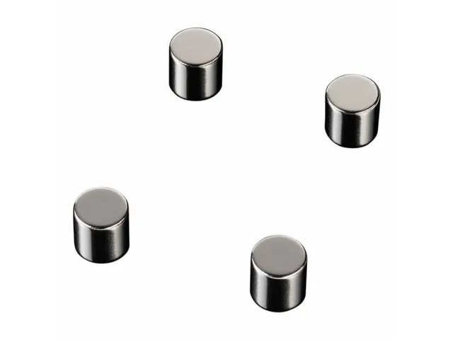 Glasbordmagneten Naga 10x10xmmcylinder set a 4st. zilver