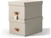 Puro opbergdoos medium A4 17 liter beige 2 stuks