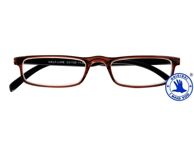 Leesbril I Need You +3.00 dpt Half-line bruin