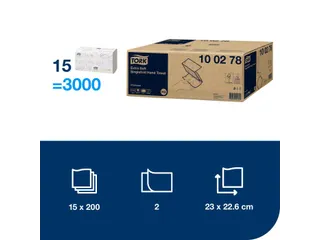 Tork 100278 Handdoek Premium H3 ZigZag Extra Soft 2-laags 15x200vel - 3