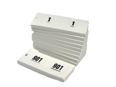Nummerblok 42x105mm nummering 1-1000 wit 10 stuks