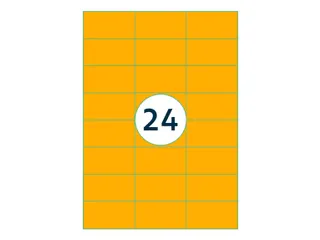 Etiket Rillprint 70x37mm fluororanje 2400 etiketten - 4