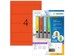 Herma 4297 Rugetiket 192x61mm Rood permanent klevend 400 stuks