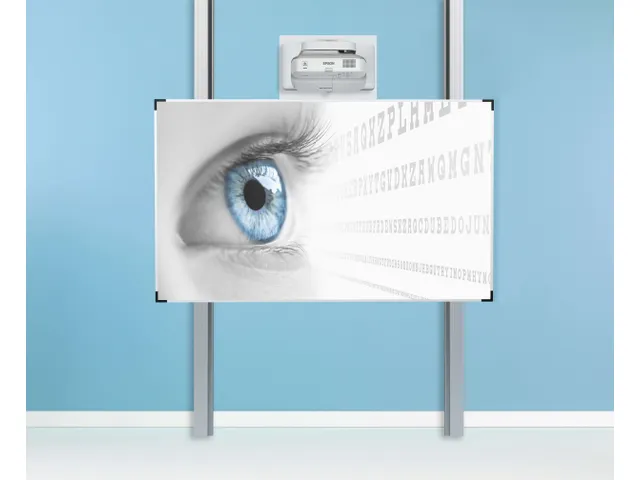 Projectiebord 120x192cm kolom mat wit Extraflat 16:10