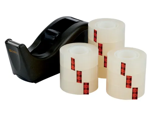 Plakband Scotch Crystal 600 19mmx33m transparant + gratis C60 plakband