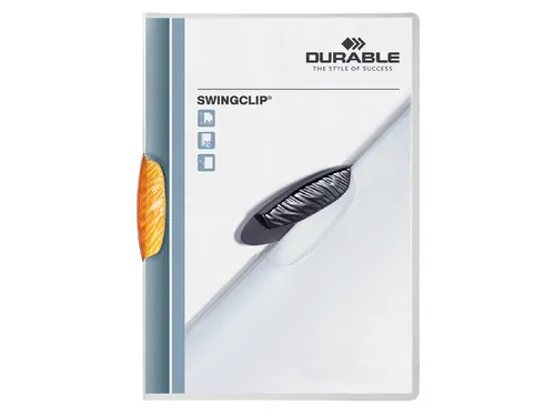 Klemmap Durable 2260 swingclip oranje A4 3mm