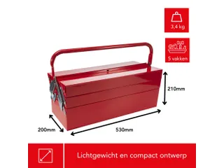 Verdeelkoffer 530x200x200mm 21.2 Liter - 8