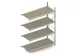 Rayonnage Grande Largeur Suivant Hxlxp 2500X1851X800Mm 4Niveaux Bois