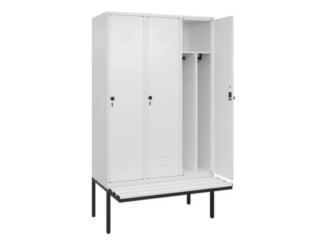locker voor scheiding van kleding,HxBxD 2120x1200x815mm,3vak