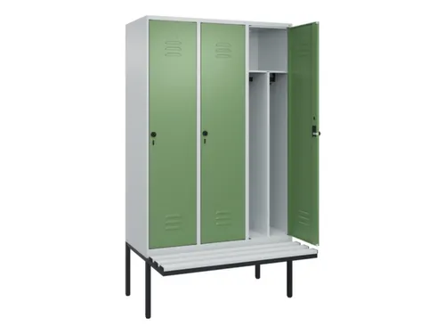 locker voor scheiding van kleding,HxBxD 2120x1200x815mm,3vak