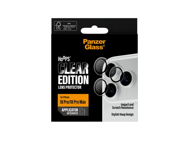 PanzerGlass Hoops Camera Lens Protector Transparent iPhone 18 Pro
