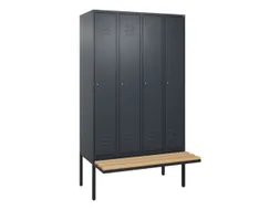 locker voor scheiding van kleding,HxBxD 2120x1200x815mm,4vak