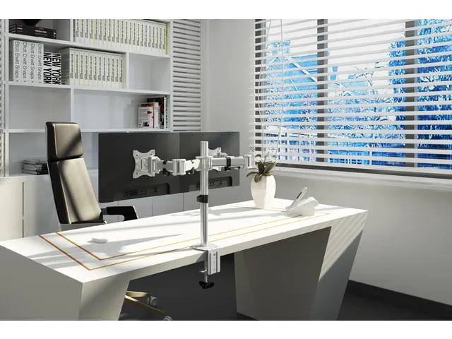 Monitorarm 2 Schermen 27inch Zilver Nm-d135dsilver