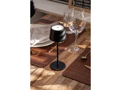 Securit Tafellamp Monte Carlo LED Zwart oplaadbaar dimbaar