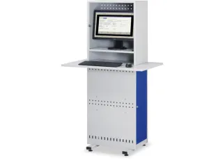 Computerkast 1650x975x610mm Werkblad Monitorvak Ral7035/ral5010 - 2