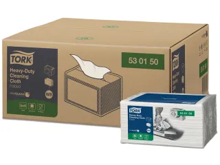 Reinigingsdoek Tork W8 Premium Heavy-Duty 1-laags 45 vel wit 530150 - 5