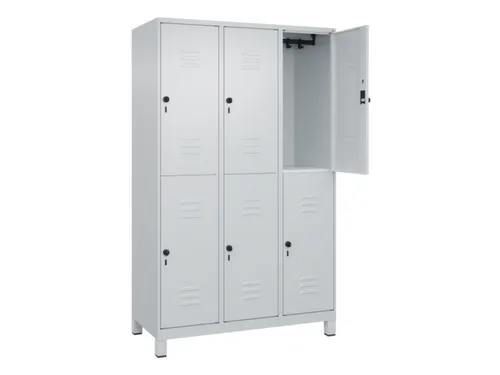 dubbeldekse locker,HxBxD 1950x1200x500mm,3x2vak.,vak B 400mm