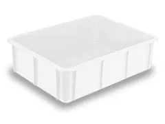 Stapelbak Pe Hxlxb 220X800X600Mm Inhoud 80L Naturel Wit