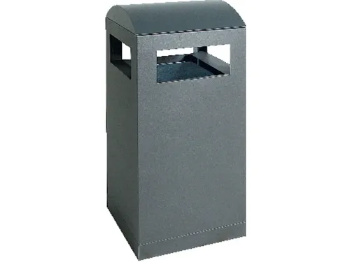 afvalbak,v. buiten,40l,HxBxD 815x350x350mm,legbord,romp staal RAL7016