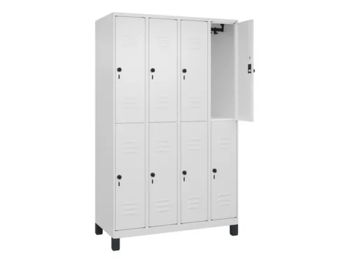 dubbeldekse locker,HxBxD 1950x1200x500mm,4x2vak.,vak B 300mm