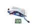 etui DIN PVC-vrij transparant blauw met ritssluiting