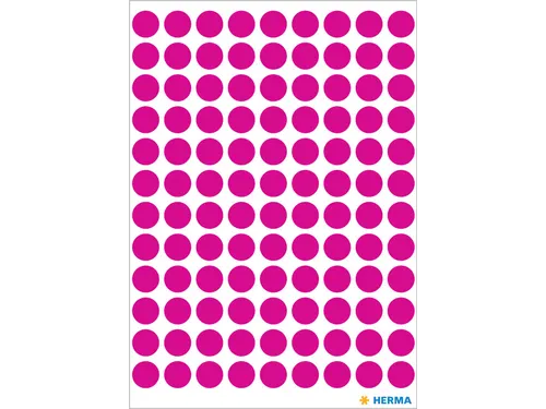 HERMA 1836 Multipurpose etiketten Rond 8mm Roze 540 stuks
