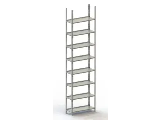 magazijnstelling,grondveld,HxBxD 2500x754x304mm,vaklast 80kg - 1