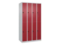 dubbeldekse locker,HxBxD 1850x1000x500mm,4x2vak.,vak B 250mm