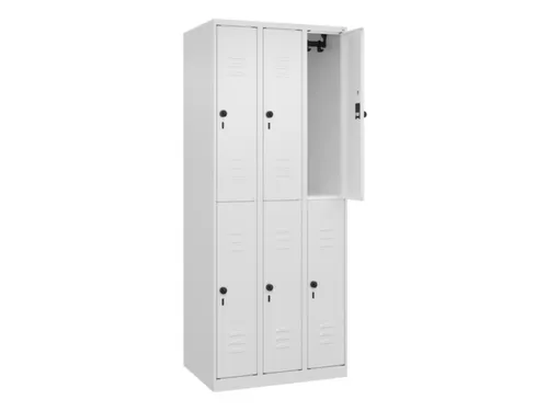 dubbeldekse locker,HxBxD 1850x750x500mm,3x2vak.,vak B 250mm