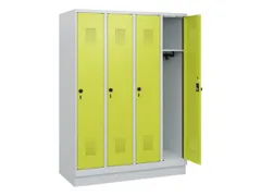 schoollocker,HxBxD 1630x1200x500mm,4vak,vak B 300mm,draaigrendel