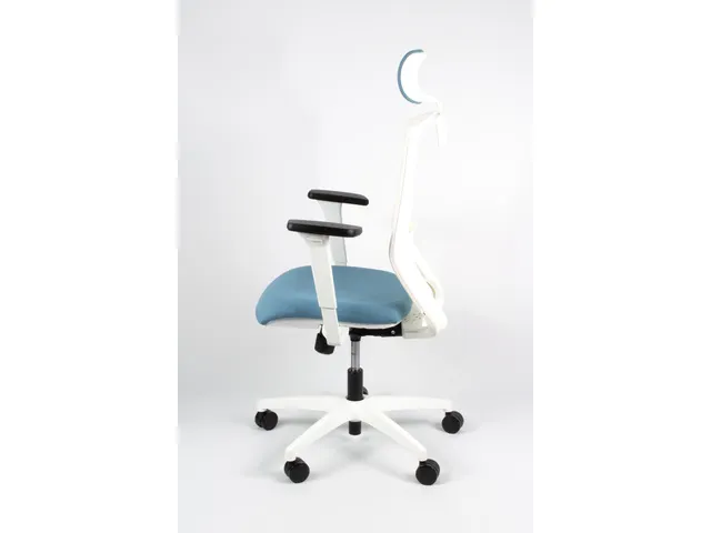 Chaise de bureau Linea Tekna White 01/PT bleu clair/blanc