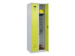 locker,HxBxD 1850x600x500mm,2vak,vak B 300mm,cil.-slot,staand op vloer