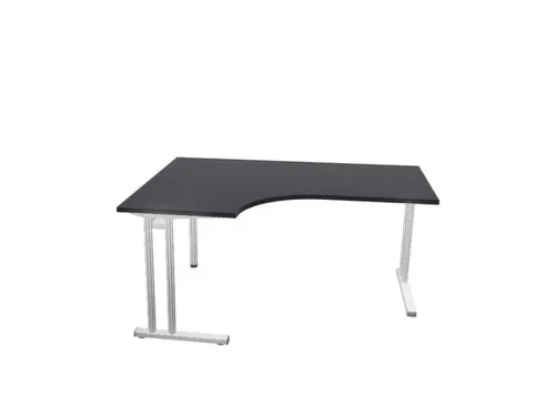 bureau in vrije vorm,HxBxD 740x1600x1200mm,vrije vorm,CC-zwart