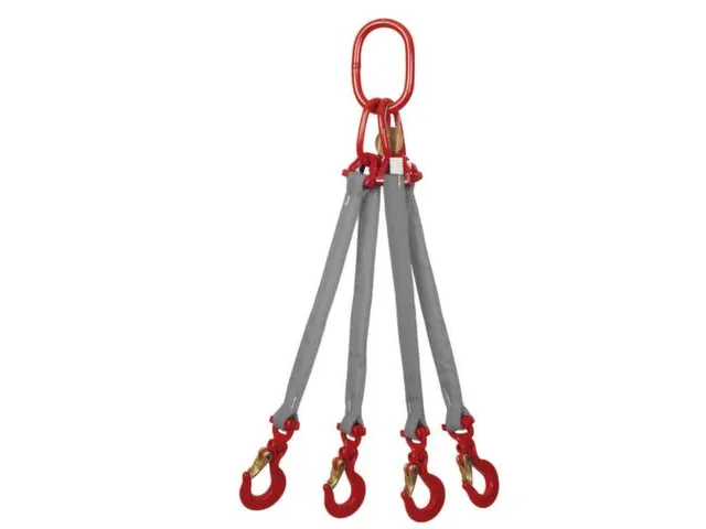 Hijsstroppen 4-Sprong Draagvermogen 0-45° 8 4T Nuttige L 1M Grijs
