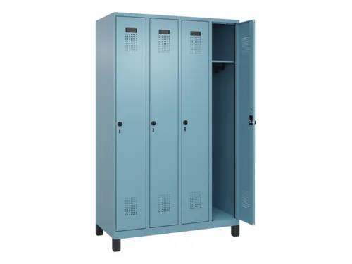 locker,HxBxD 1950x1200x500mm,4vak,vak B 300mm,draaigrendel,voeten