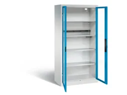 acculaadkast 1950x930x500mm 5stekkerdozen 230V cil.-slot front RAL5012