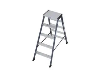 dubbele ladder,beide zijden,2x5treden,Stand H 0,65m,balk L 1,15m - 1