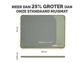 Muismat Fellowes Breyta XL saliegroen 21x28cm - 10