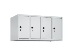 opzetkast,v. locker,4vak.,vak B 250mm,HxBxD 500x1000x500mm,vleugeldeur
