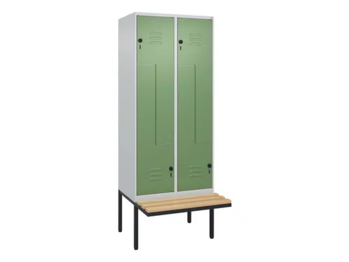 Z-garderobekast,HxBxD 2120x800x815mm,4vak,vak B 400mm,draaigrendel