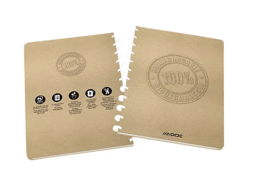 Schrift Adoc BIO A4 ruit 5x5mm 144 pagina's 90gr kraft