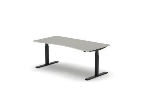 Elektrisch ihv bureau,HxBxD 650-1310x1800x900/800mm,blad lichtgrijs