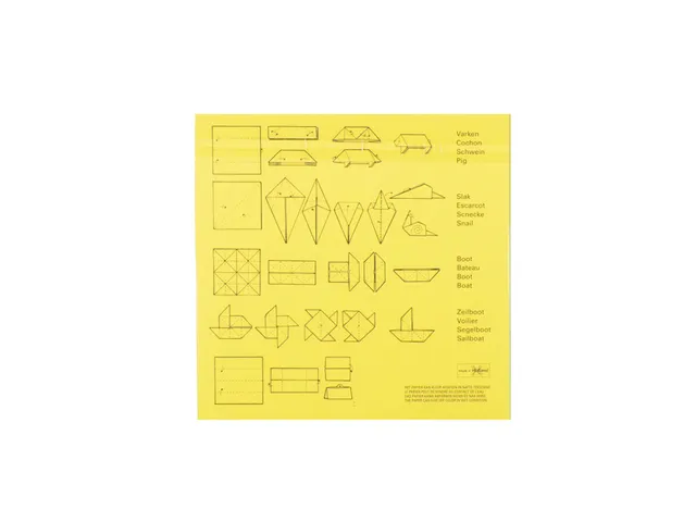 Vouwblaadjes vierkant 16x16cm 65gram assorti 90 vel