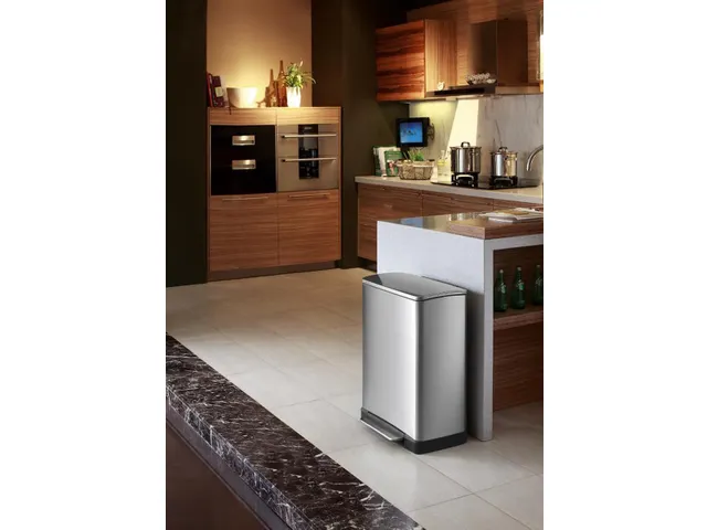 Pedaalemmer Afvalscheiding 46 Liter Mat Rvs