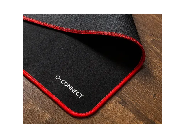 Tapis De Bureau Et Tapis De Souris, Ft 90 X 40 Cm, Noir Avec Bord Roug