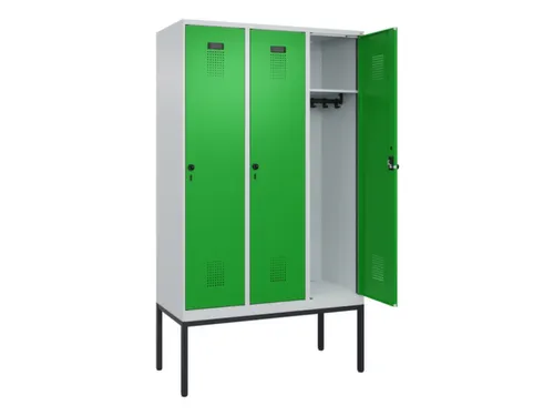 locker,HxBxD 2120x1200x500mm,3vak,vak B 400mm,draaigrendel