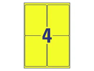 Avery Zweckform Ultra sterk etiket L6127-20 99.1x139mm Geel 80 stuks - 2