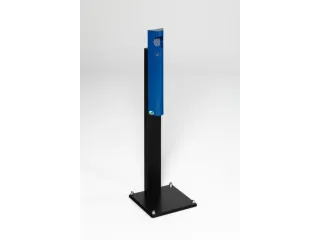 Staande Asbak 3.5 liter 1250x310x310mm Ral5010 Voet Zwart Staal - 1