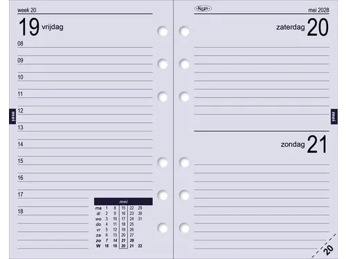 Agendavulling 2027 Kalpa Senior 1dag/1pagina